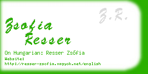 zsofia resser business card
